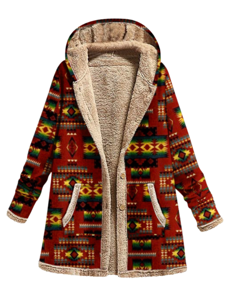 AURORA COZY PRINT COAT