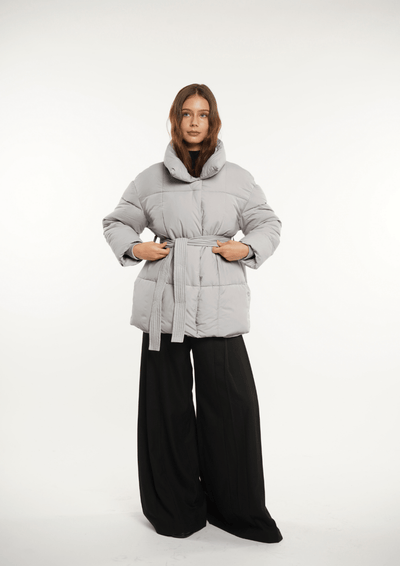 NOVA | MID LENGTH BELTED PUFFER JACKET